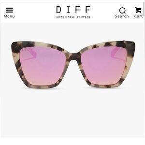 DIFF Beck II Cream Tortoise + Pink mirror